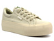 Trampki damskie na platformie - Lee Cooper LCW-24-31-2181, beżowe