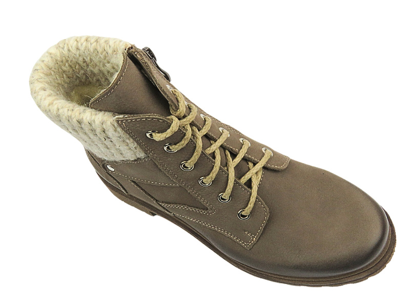 Wygodne trapery damskie z miękkiej skóry Best-But 1178, brązowe