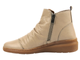 Skórzane botki damskie Nika Komfort 0117-9805, beżowe