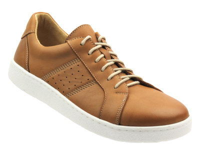 Buty barefoot skórzane minimalistyczne półbuty męskie jasnobrązowe Helios Komfort 829