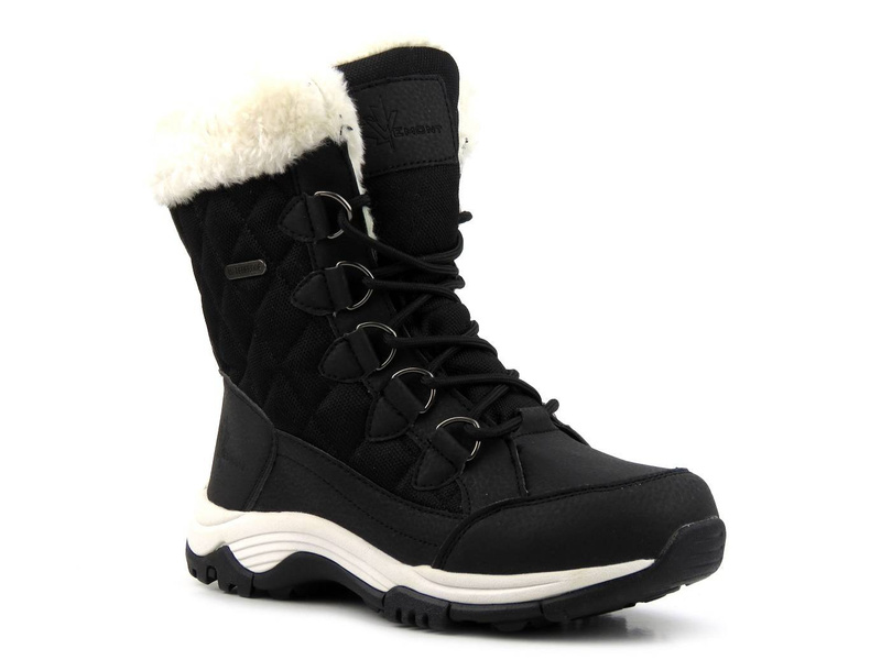 Wysokie śniegowce damskie z membraną - VEMONT 7Z6028C, czarne