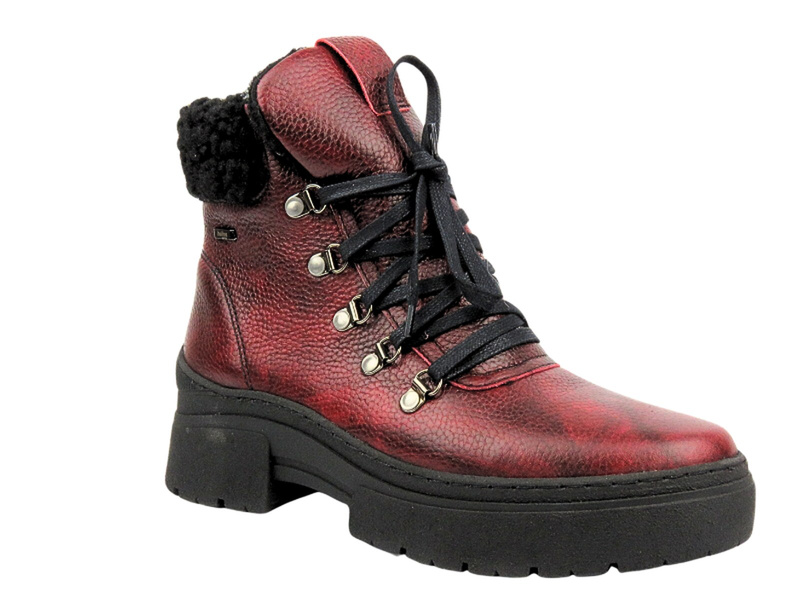 Wygodne trapery damskie Helios Komfort 583, czerwone