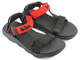 Sportowe sandały damskie na rzepy - Lee Cooper LCW-22-34-0954, czerwono-czarne