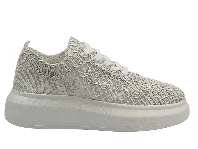 Buty sportowe damskie koronkowe białe Vinceza 17371