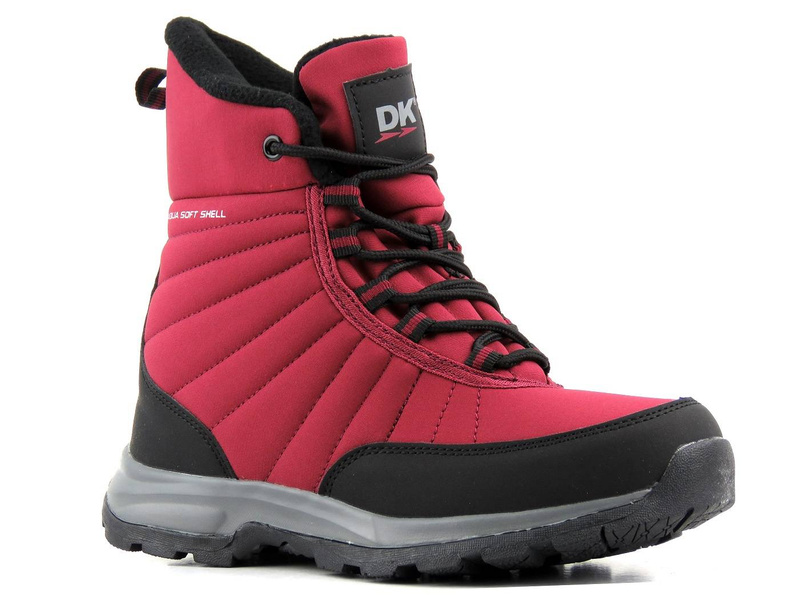 Wysokie śniegowce damskie DK Soft Shell 1027, bordowe