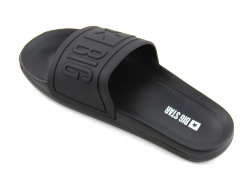 Klapki damskie na grubej podeszwie - Big Star DD274A271, czarne