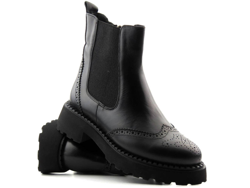 Wysokie botki damskie ocieplane - VENEZIA 03960014D, czarne