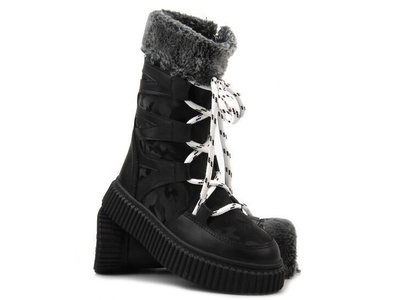 Ocieplane kozaki dziecięce Navy Dot 22-61069 czarne