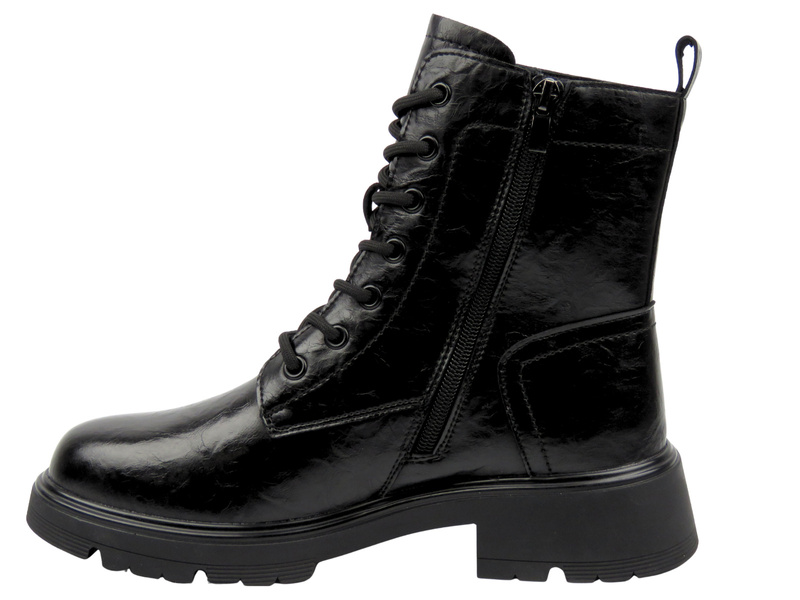 Ocieplane botki damskie - S. Barski MK52-019, czarne