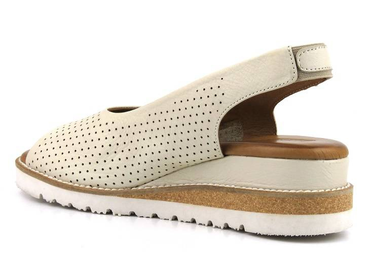 Sandały damskie na koturnie - Artiker 50C0863, beżowe