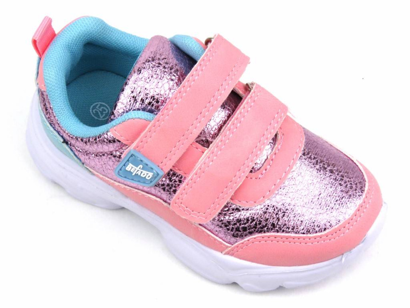 Adidasy dziecięce na rzepy - BEFADO 516Y108, różowe