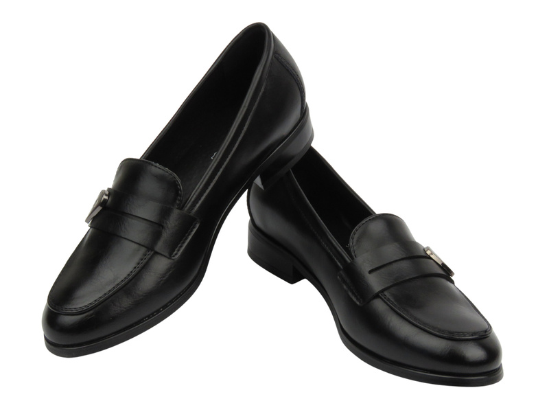 Eleganckie mokasyny damskie Vinceza 18101, czarne