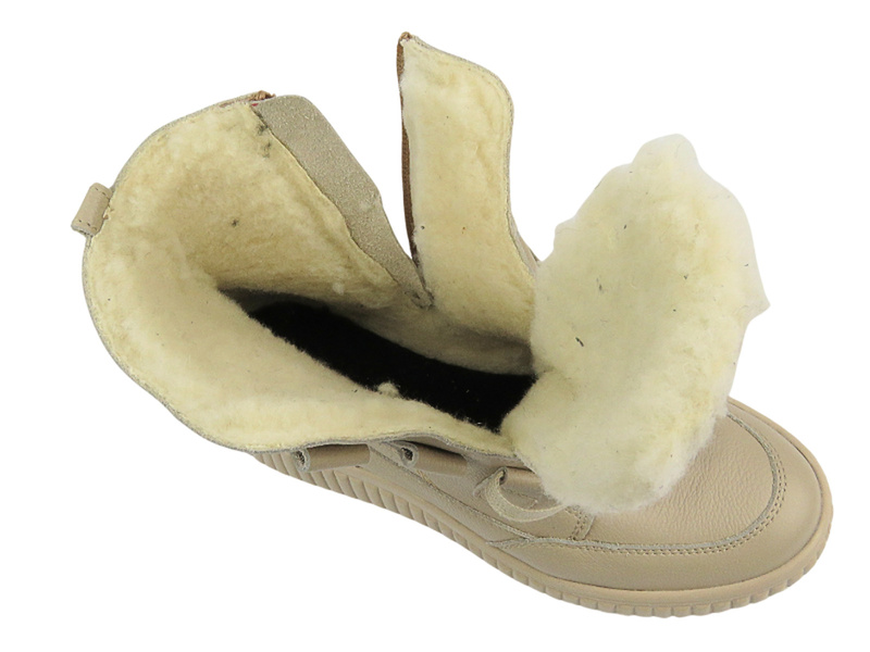 Botki Damskie Polskiej Marki HELIOS Komfort 559 Ecru Na Zamek