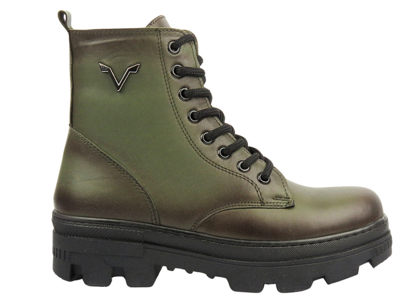Trapery, trzewiki damskie - VACARRO 490, khaki