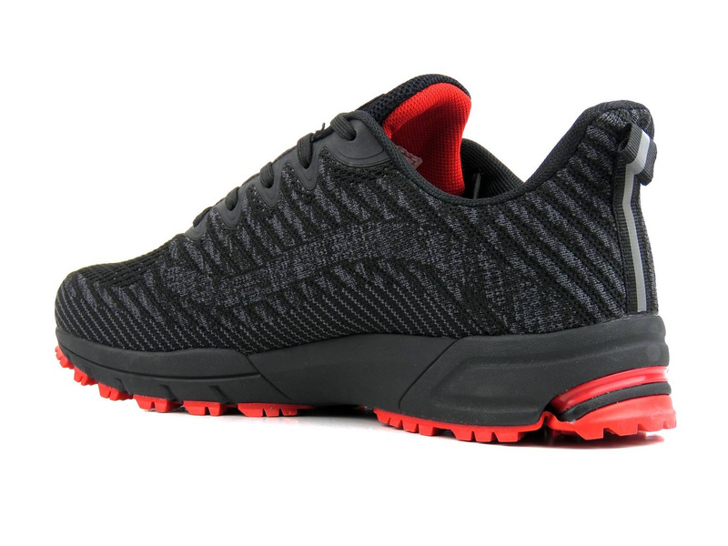 Buty męskie sportowe, adidasy DK VB16851, czarno-czerwone