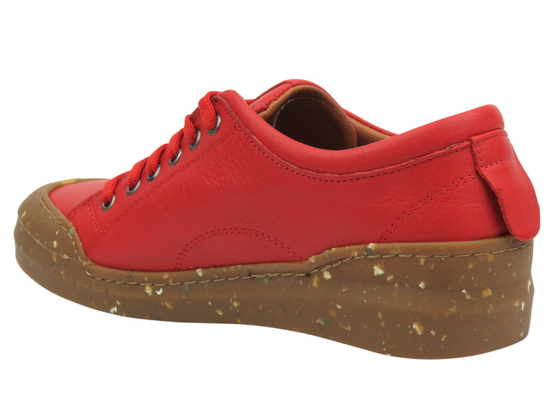 Skórzane półbuty damskie Sokolski BK 111, czerwone