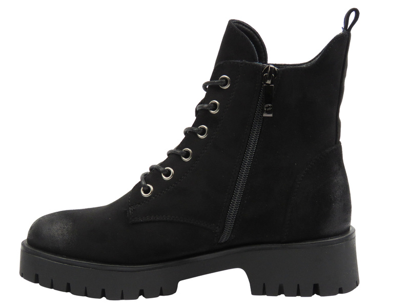 Ocieplane botki damskie czarne Potocki 25-12672