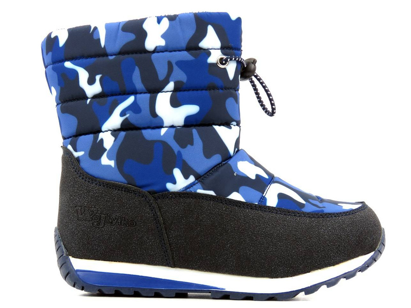 Śniegowce dziecięce z suwakiem - WOJTYŁKO 21033, granatowe
