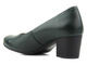 Skórzane czółenka na klocku - AXEL Comfort 1666, zielone