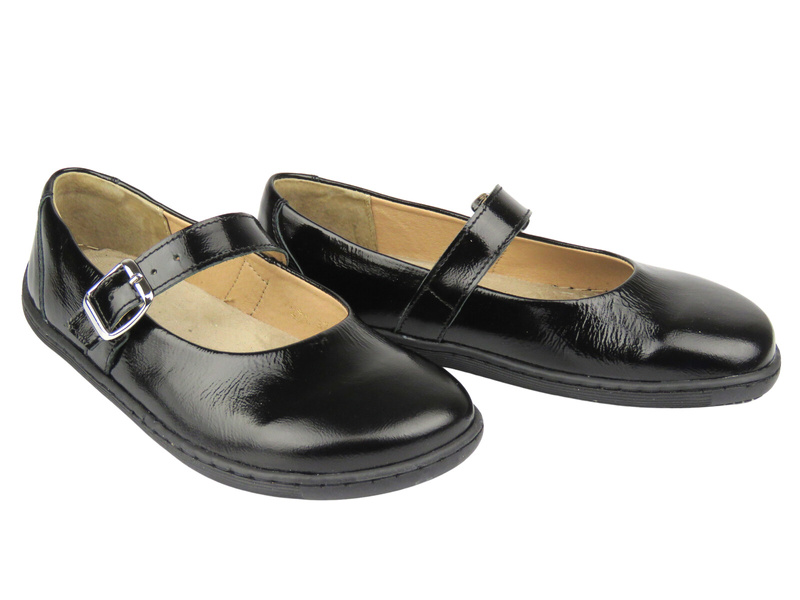 Barefoot skórzane minimalistyczne półbuty Helios Komfort 471 czarne