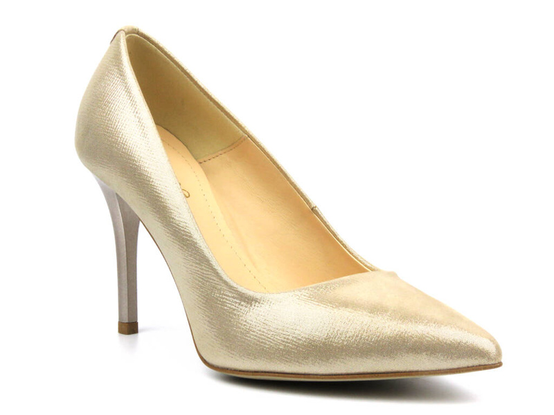 Eleganckie szpilki z noskiem w szpic - UNCOME 35004, złote