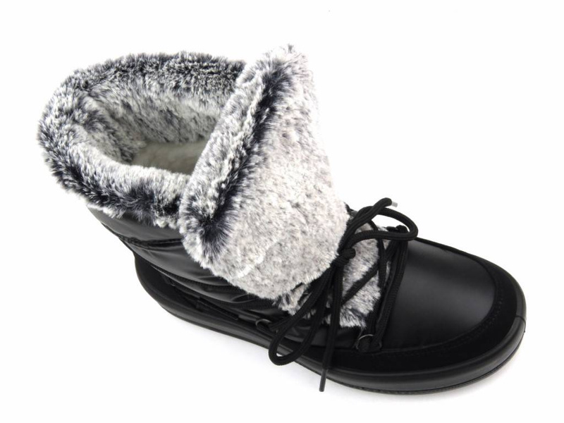 Ciepłe śniegowce, eskimoski damskie -Manitu 990091, czarne
