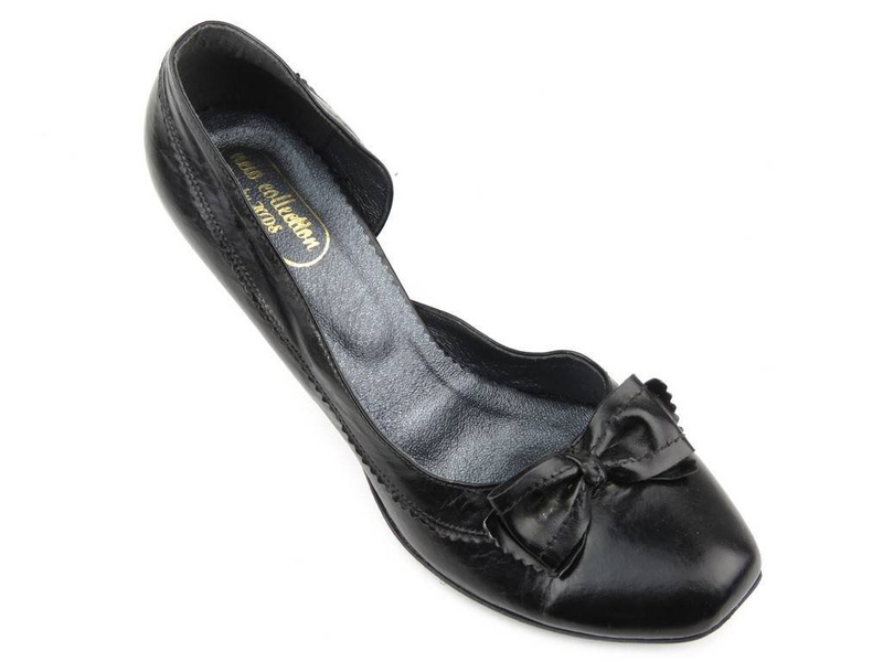 Skórzane czółenka na słupku HDS 323