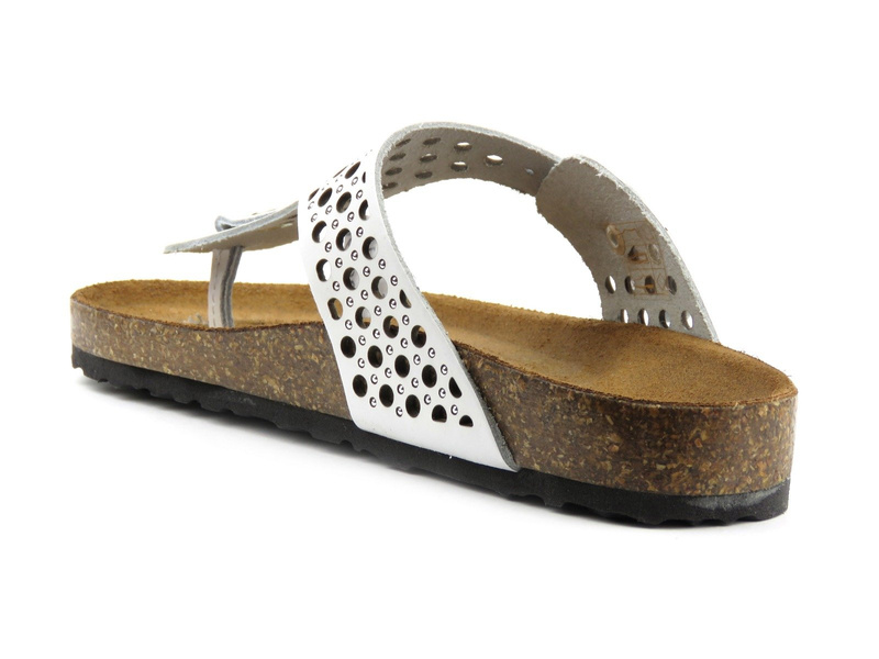 Klapki, japonki damskie Venezia 01-A628, białe