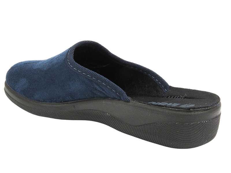 Kapcie Domowe Damskie - Inblu CU-1D Granat - Wsuwane