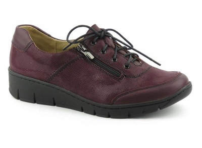 Sneakersy damskie w kolorze ciemnej wiśni - Helios Komfort 334
