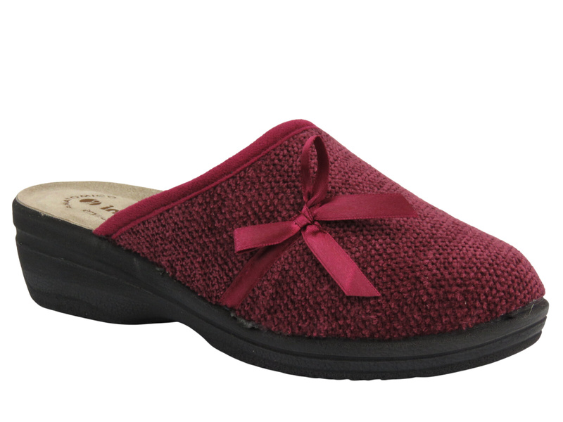Wygodne kapcie damskie INBLU LV-11, bordowe