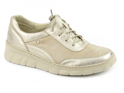 Wygodne sneakersy damskie - Helios Komfort 360, złote