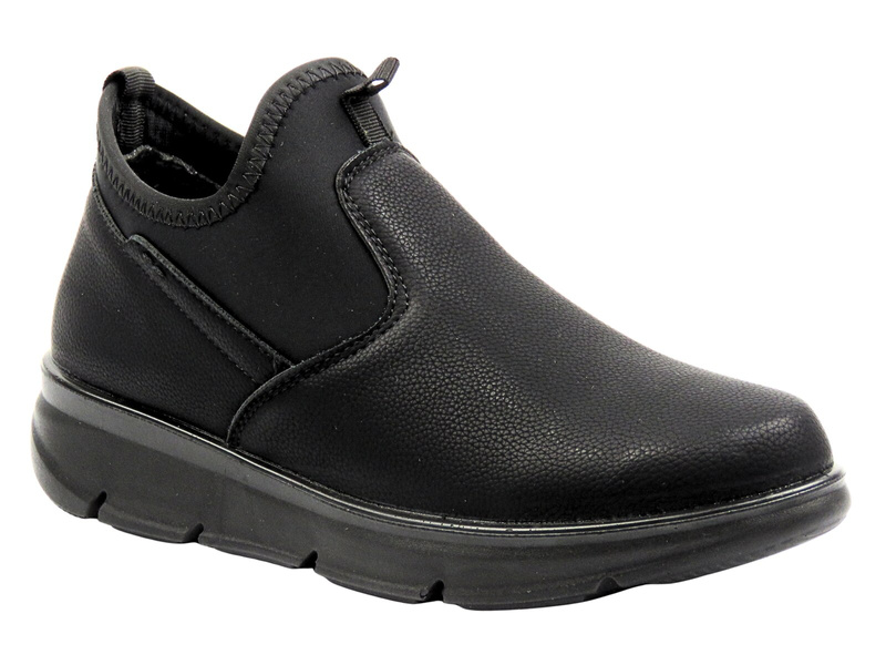 Wsuwane półbuty męskie Potocki 25-90356, czarne