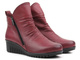 Botki damskie na dwa suwaki - COMFORTABEL 962319, bordowe