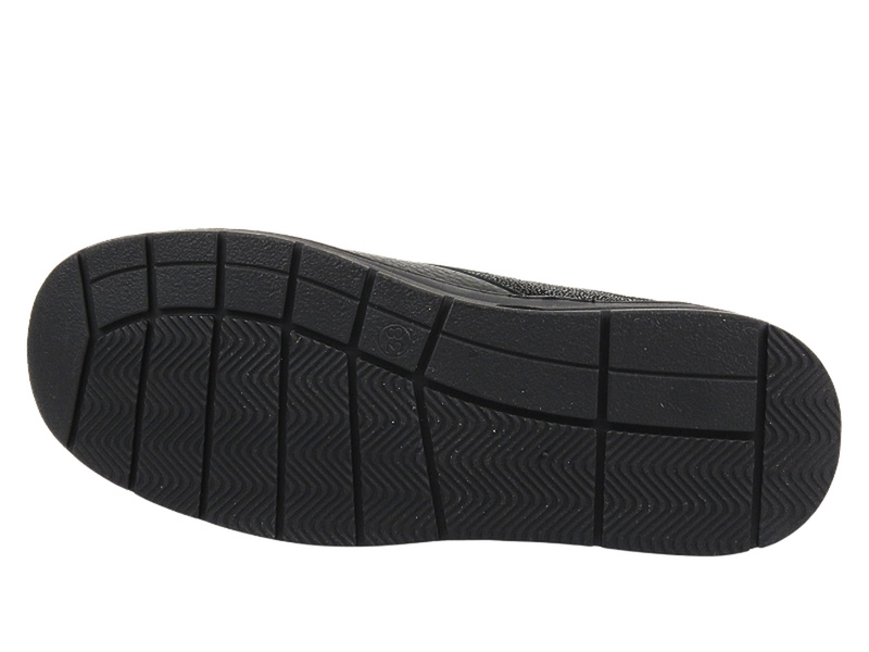 Półbuty Damskie Comfortable 940389-01 Czarne Na Rzepy - Tęgość H