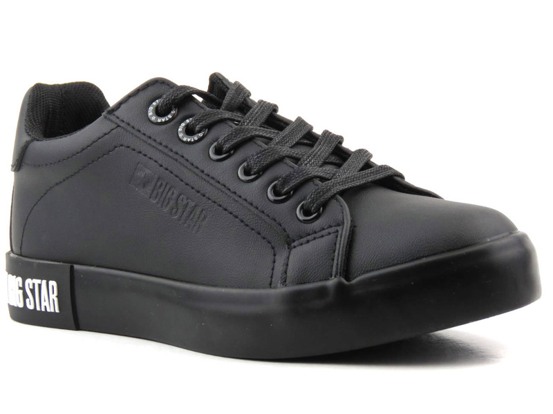 Czarne sneakersy damskie z ekoskóry - BIG STAR II274030