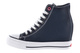Trampki damskie na ukrytym koturnie - CROSS JEANS II2R4025, czarne