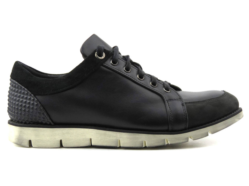 Sneakersy, półbuty męskie sportowe - CONHPOL Dynamic D-1630S/03, czarne