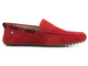 Skórzane mokasyny męskie GOE JJ1N4039, czerwone