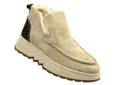 Damskie botki ocieplane Nika Komfort 0791-3085, beżowe