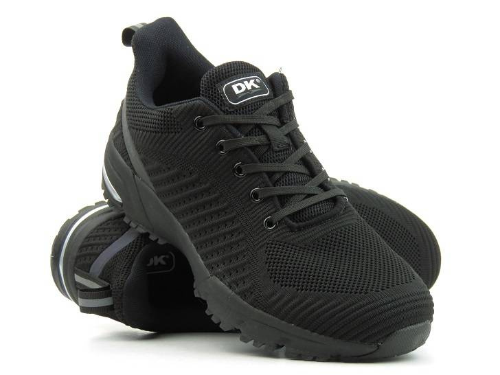 Buty męskie sportowe z siateczkowej tkaniny - DK Running VB16885, czarne