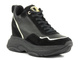 Sneakersy, buty sportowe damskie na ukrytym koturnie - CARINII B9061, czarne