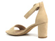 Eleganckie sandały damskie na słupku - Evento 20SD98-1617, beżowe zamszowe