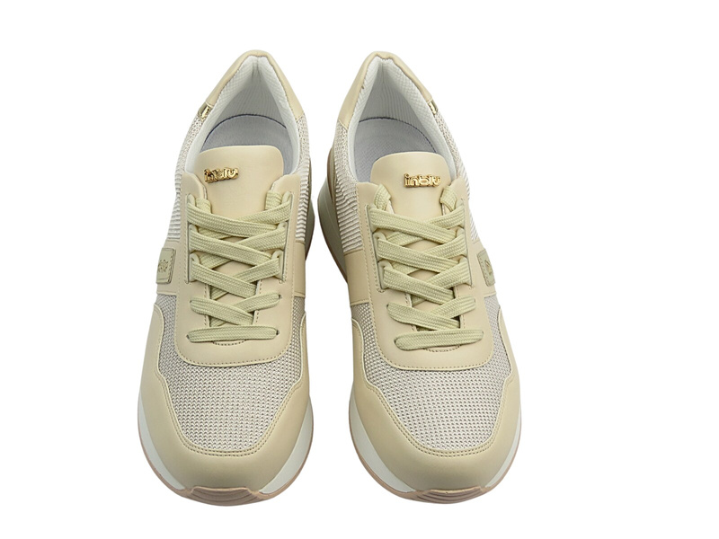 Sneakersy damskie sznurowane beżowe INBLU IN-366