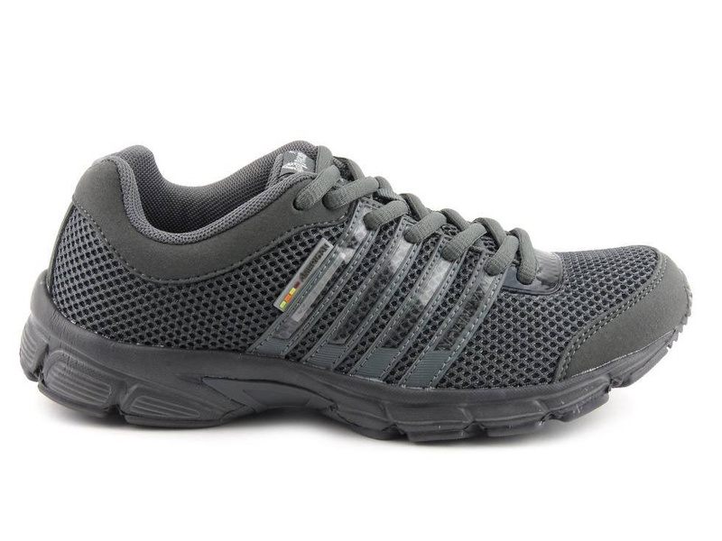 Buty sportowe damskie z siateczkowej tkaniny - AMERICAN CLUB WW-53234, szare
