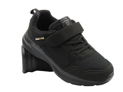 Sneakersy, buty damskie sportowe czarne American Club WT 150