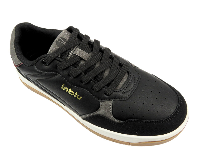 Sznurowane buty sportowe męskie czarne Inblu IU-14