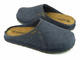 Filcowe kapcie męskie ze skórzaną wkładką - INBLU SI-20, granatowe