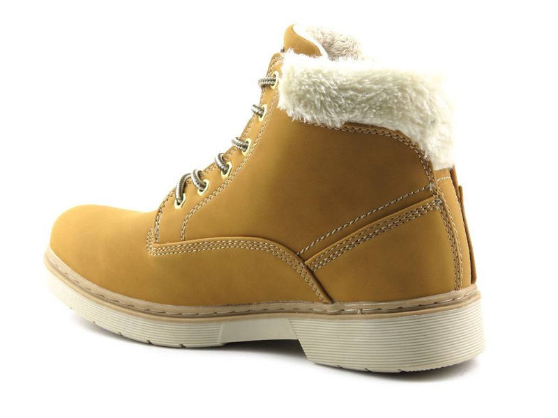 Trapery damskie zimowe AMERICAN CLUB 708145-W, miodowe