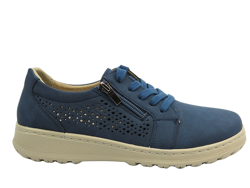 Sportowe półbuty damskie granatowe Potocki 25-90342